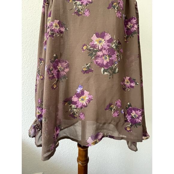 Torrid Top Blouse Multicolor Floral Pullover Semi Sheer - Picture 6 of 12